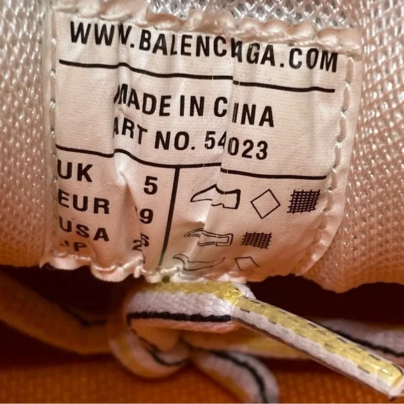Balenciaga White Orange Womens 8 Layered Track Sneaker shoes - Picture 10 of 10